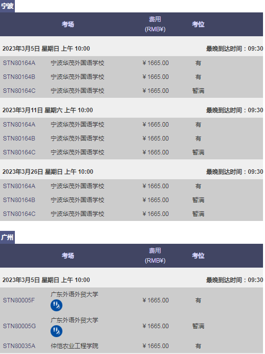2023年2/3/4月GRE考試報名&考位考點