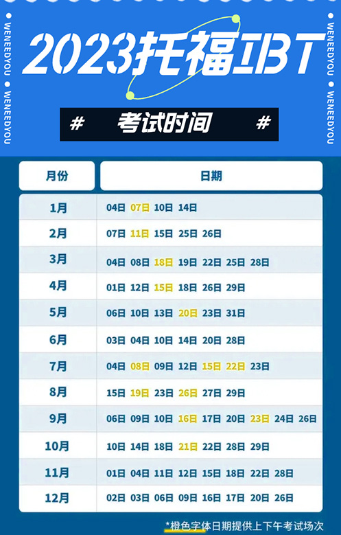 2023年雅思/托福/GRE/GMAT留學考試最全匯總