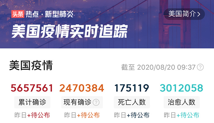 美國疫情現(xiàn)狀