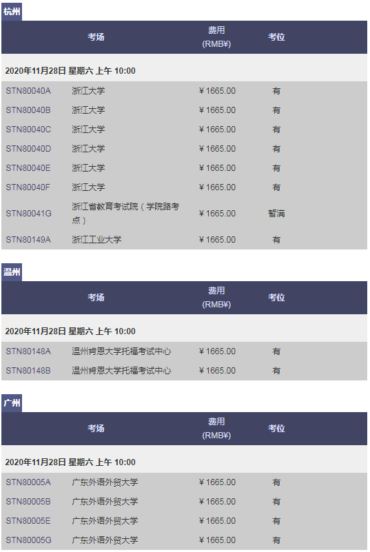 GRE考位播報|11月、12月大量余位可報，速度上線預約！